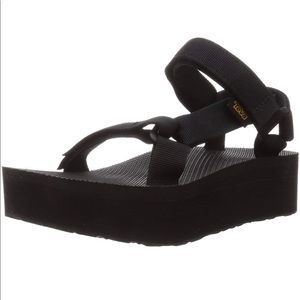 Black Platform Teva Sandals